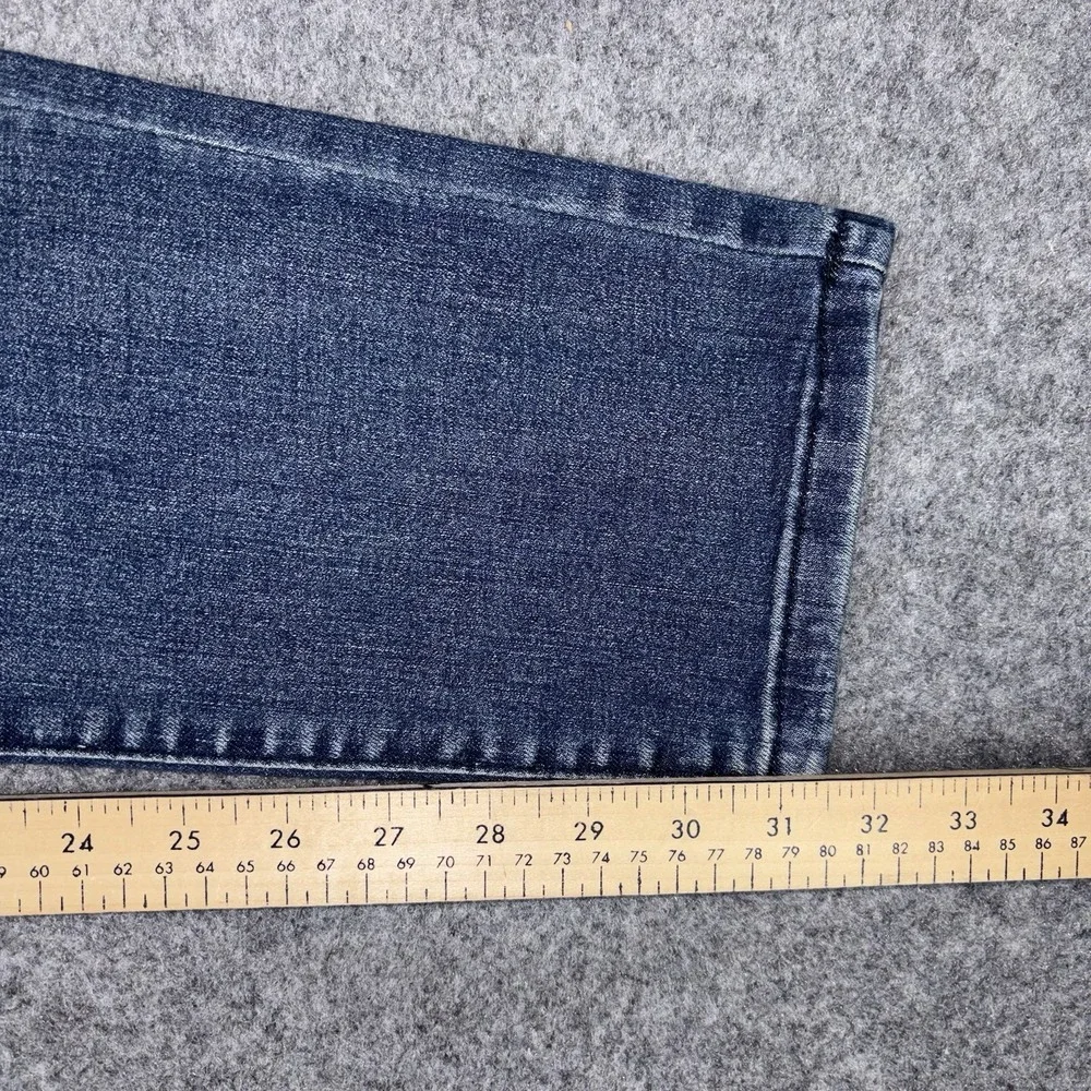 Waimea Jeans Mens 34x32 Skinny Fit Distressed Ripped Stretch Indigo Blue Denim